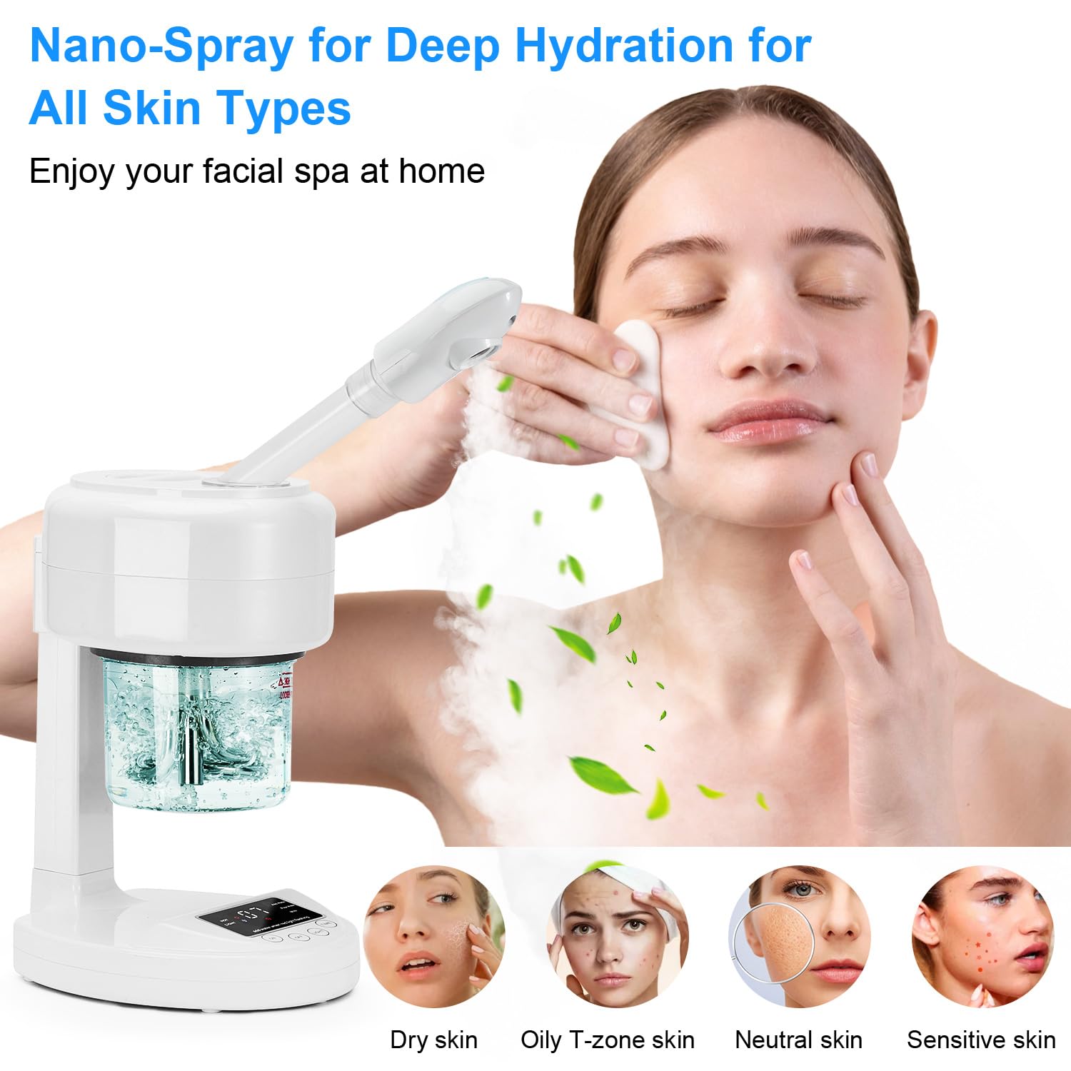 Amazon.com: JOSTZHXIN Facial Steamer Nano Ionic Face Steamer with